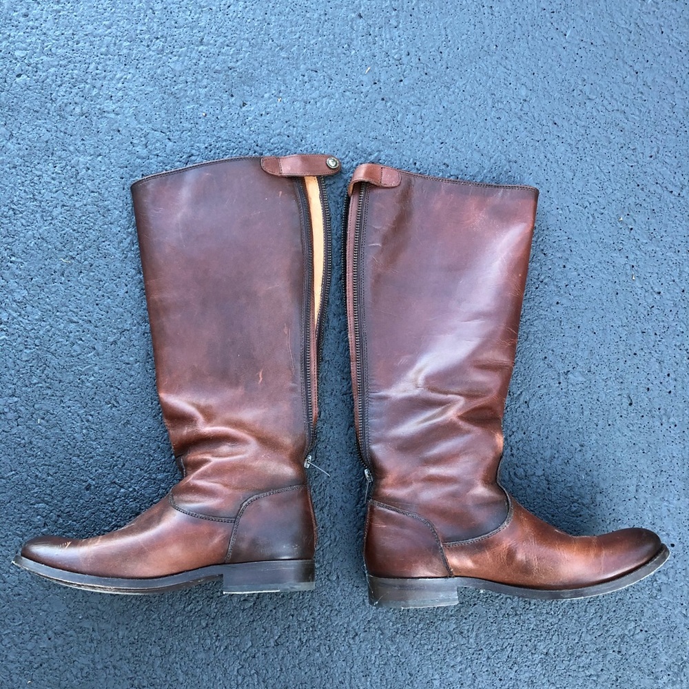 Frye Cognac Melissa Button Boot - Picture 3 of 8